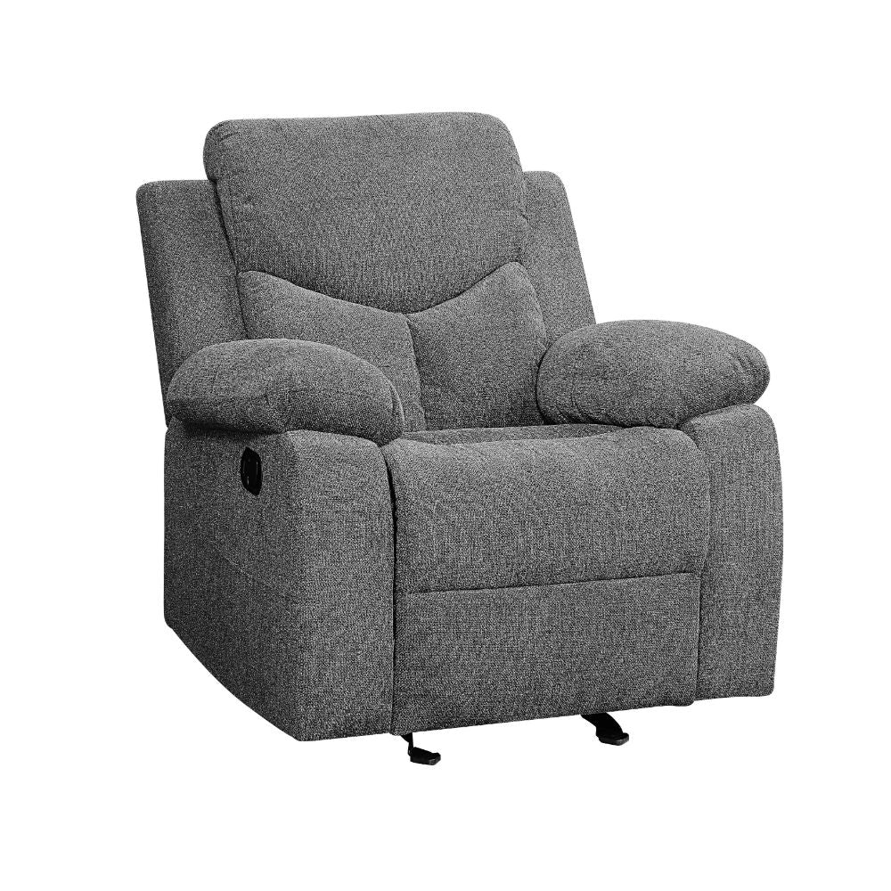 Kalen Gray Chenille Glider Recliner