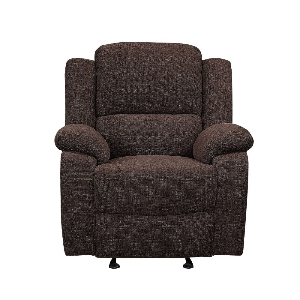 Madden Brown Chenille Glider Recliner