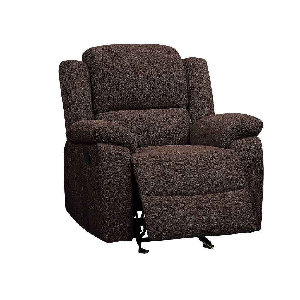 Madden Brown Chenille Glider Recliner