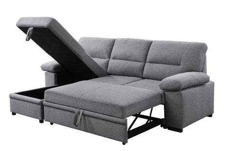 Nazli Gray Fabric Sectional Sofa