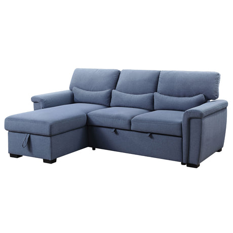 Haruko Blue Fabric Sectional Sofa