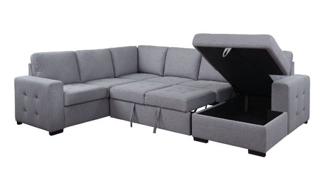 Nardo Gray Fabric Sectional Sofa