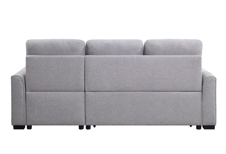 Amboise Light Gray Fabric Sectional Sofa