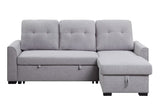 Amboise Light Gray Fabric Sectional Sofa