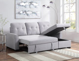 Amboise Light Gray Fabric Sectional Sofa