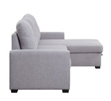 Amboise Light Gray Fabric Sectional Sofa