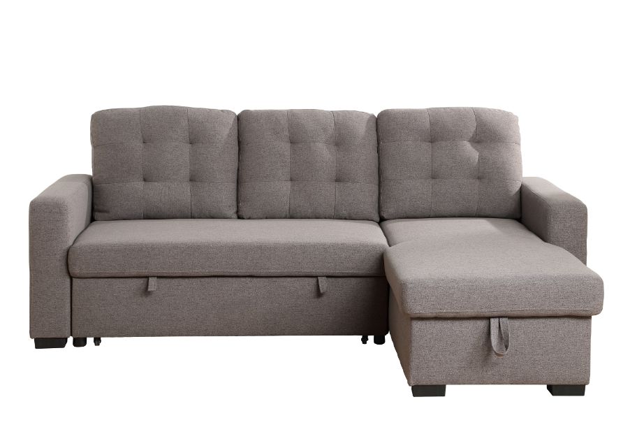 Chambord Gray Fabric Sectional Sofa