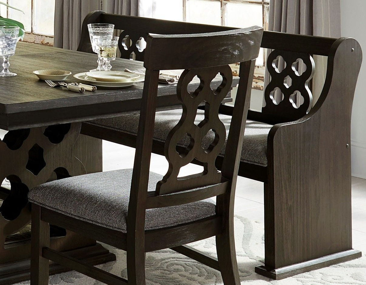 Arasina Rich Brown Extendable Rectangular Dining Room Set