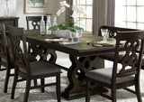 Arasina Rich Brown Extendable Rectangular Dining Room Set