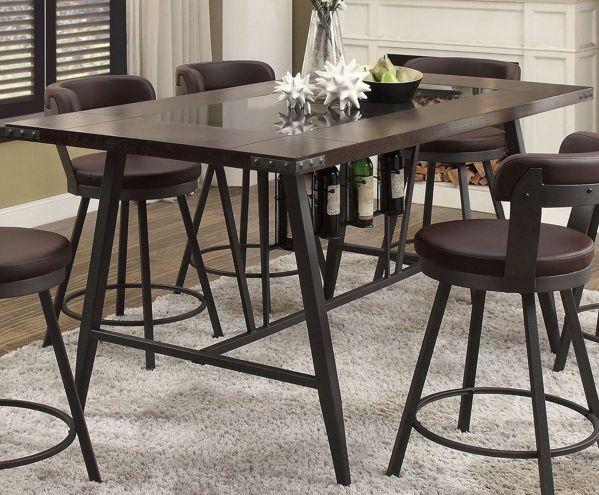 Appert Dark Gray Counter Height Dining Room Set