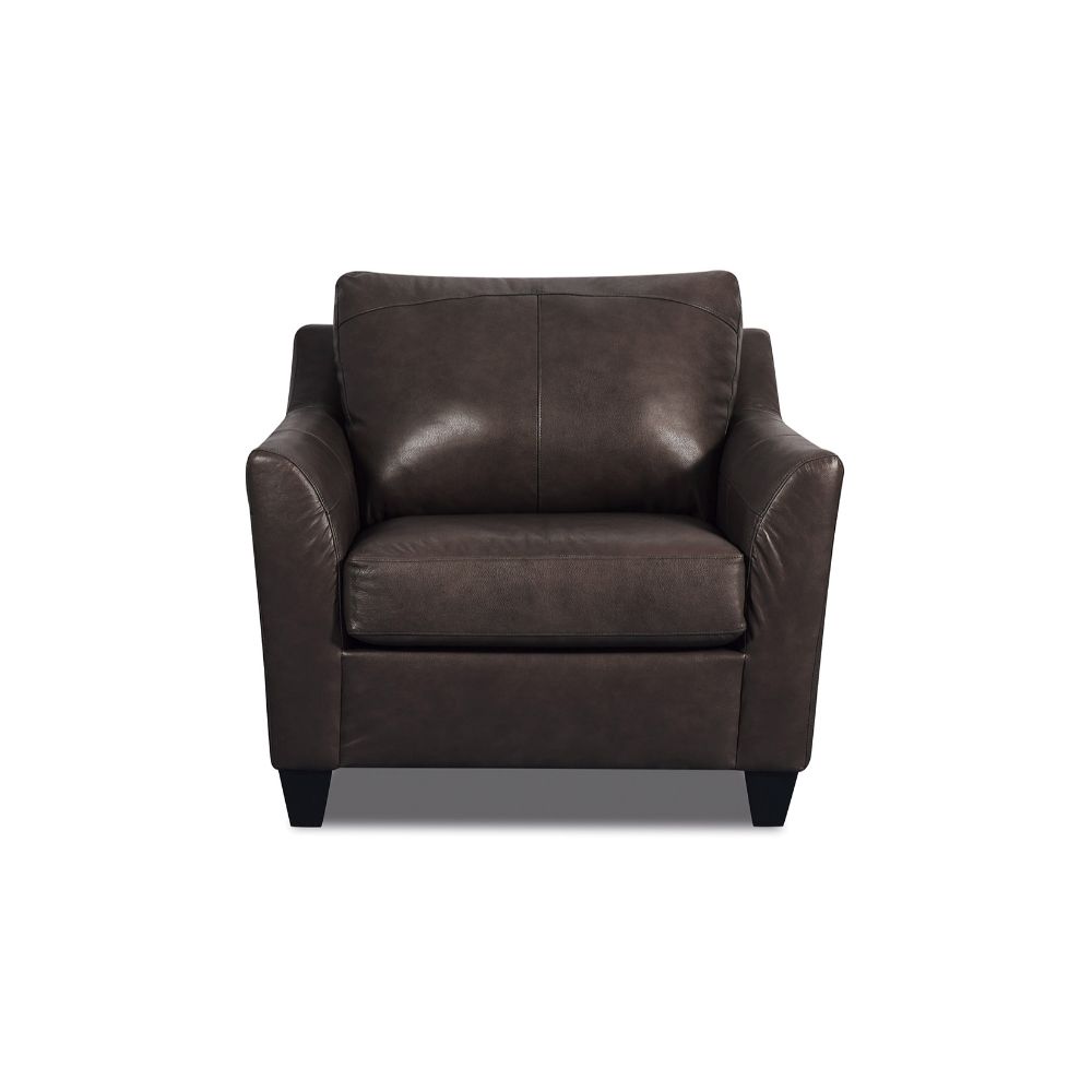 Cocus Espresso Top Grain Leather Match Chair