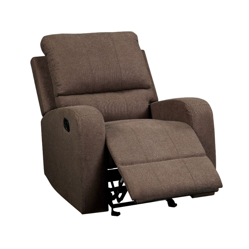 Livino Brown Fabric Recliner