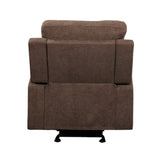 Livino Brown Fabric Recliner