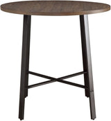 Chevre Brown Round Counter Height Dining Room Set