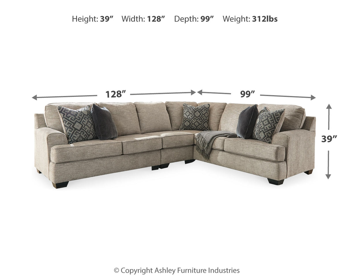 Bovarian 3-Piece Sectional with Ottoman