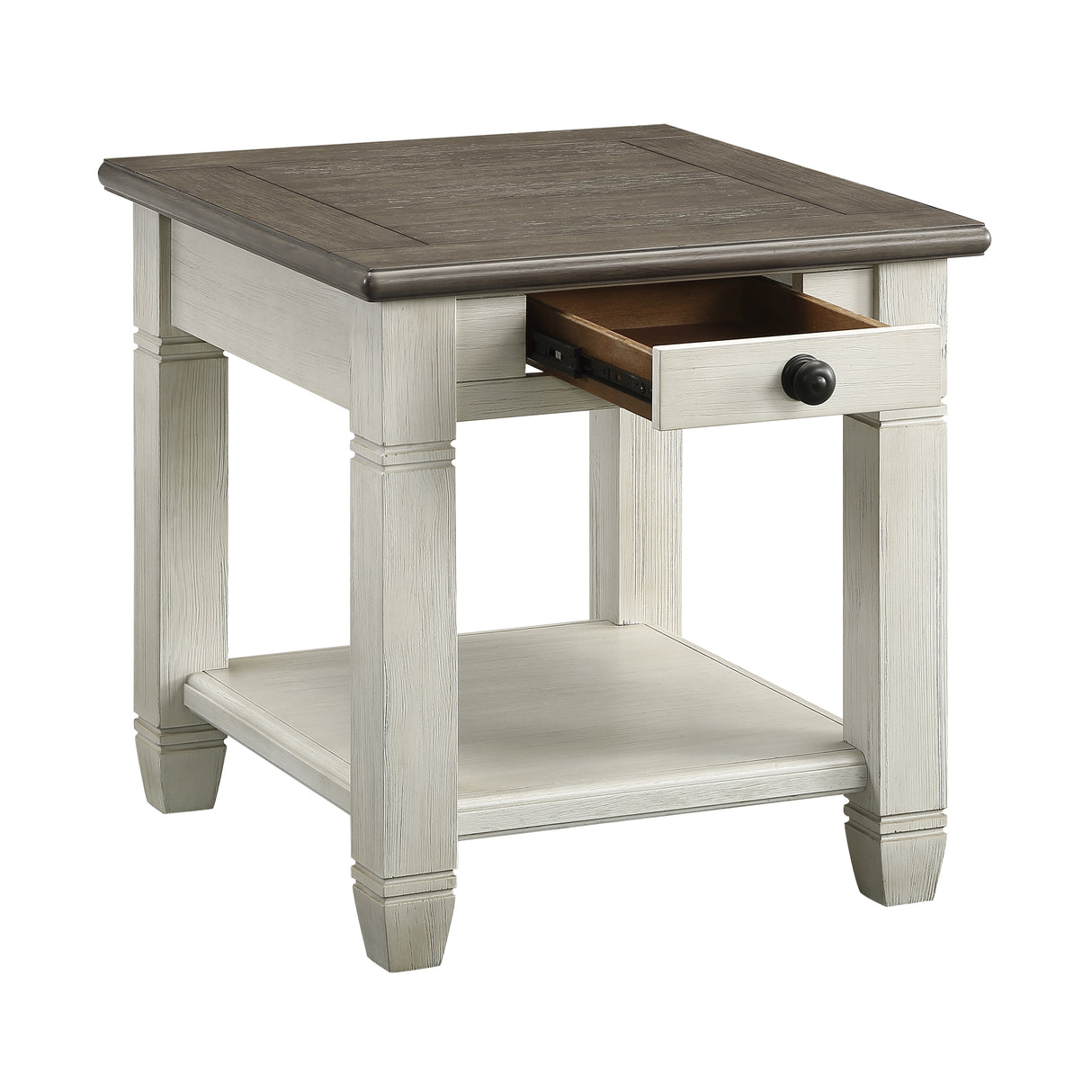 Granby White End Table