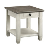 Granby White End Table