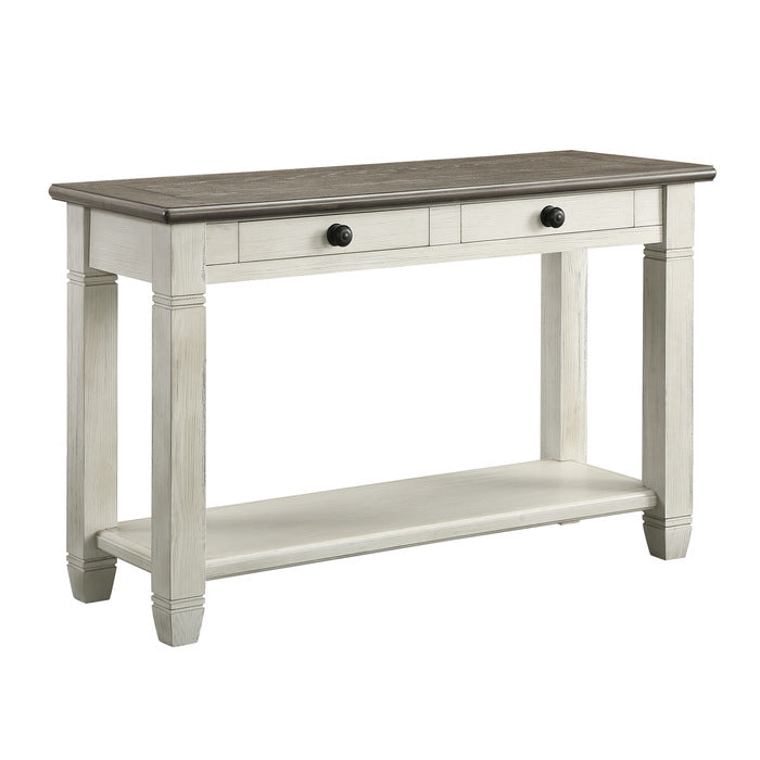 Granby Antique White Sofa Table