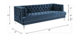 Ansario Blue Velvet Sofa