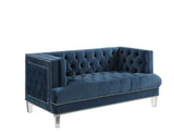 Ansario Blue Velvet Loveseat