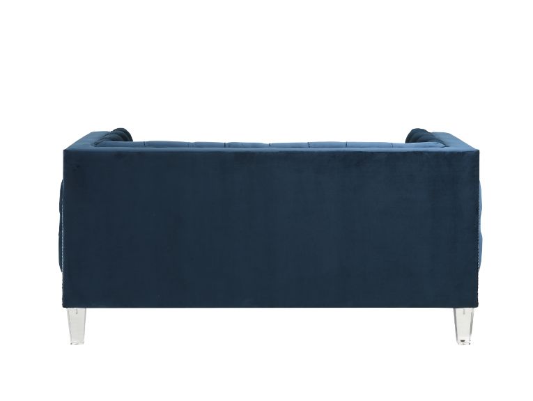 Ansario Blue Velvet Loveseat