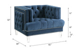 Ansario Blue Velvet Chair