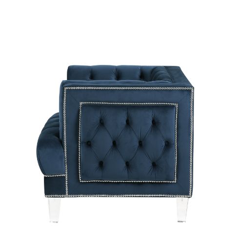 Ansario Blue Velvet Chair