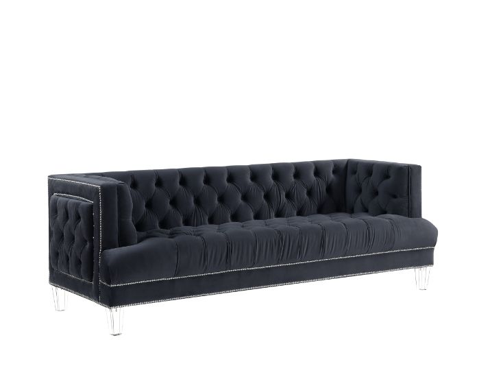 Ansario Charcoal Velvet Sofa