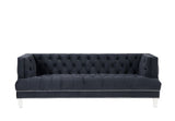 Ansario Charcoal Velvet Sofa