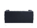 Ansario Charcoal Velvet Loveseat