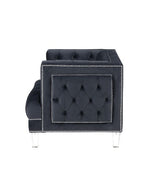 Ansario Charcoal Velvet Chair