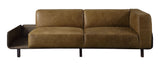 Blanca Chestnut Top Grain Leather & Rustic Oak Finish Sofa