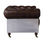 Aberdeen Vintage Brown Top Grain Leather Loveseat