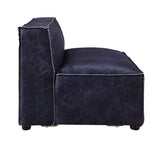 Birdie Vintage Blue Top Grain Leather Loveseat