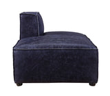 Birdie Vintage Blue Top Grain Leather Chaise