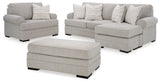 Eastonbridge Sofa Chaise, Oversized Chair, and Ottoman