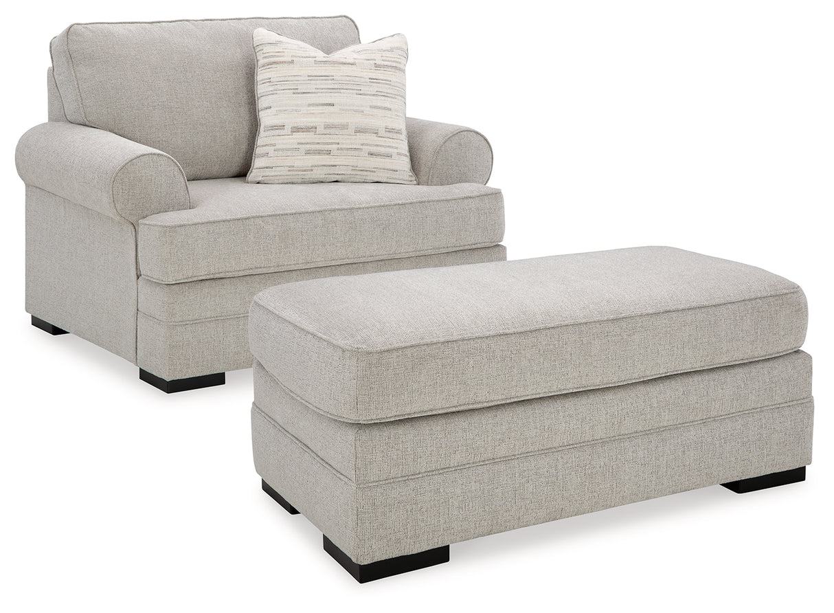 Eastonbridge Sofa Chaise, Oversized Chair, and Ottoman