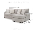 Eastonbridge Sofa Chaise, Oversized Chair, and Ottoman