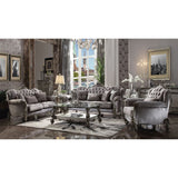 Versailles Velvet & Antique Platinum Chair