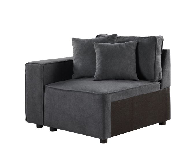 Silvester Gray Fabric Accent Chair