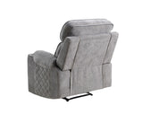 Aulada Gray Fabric Glider Recliner