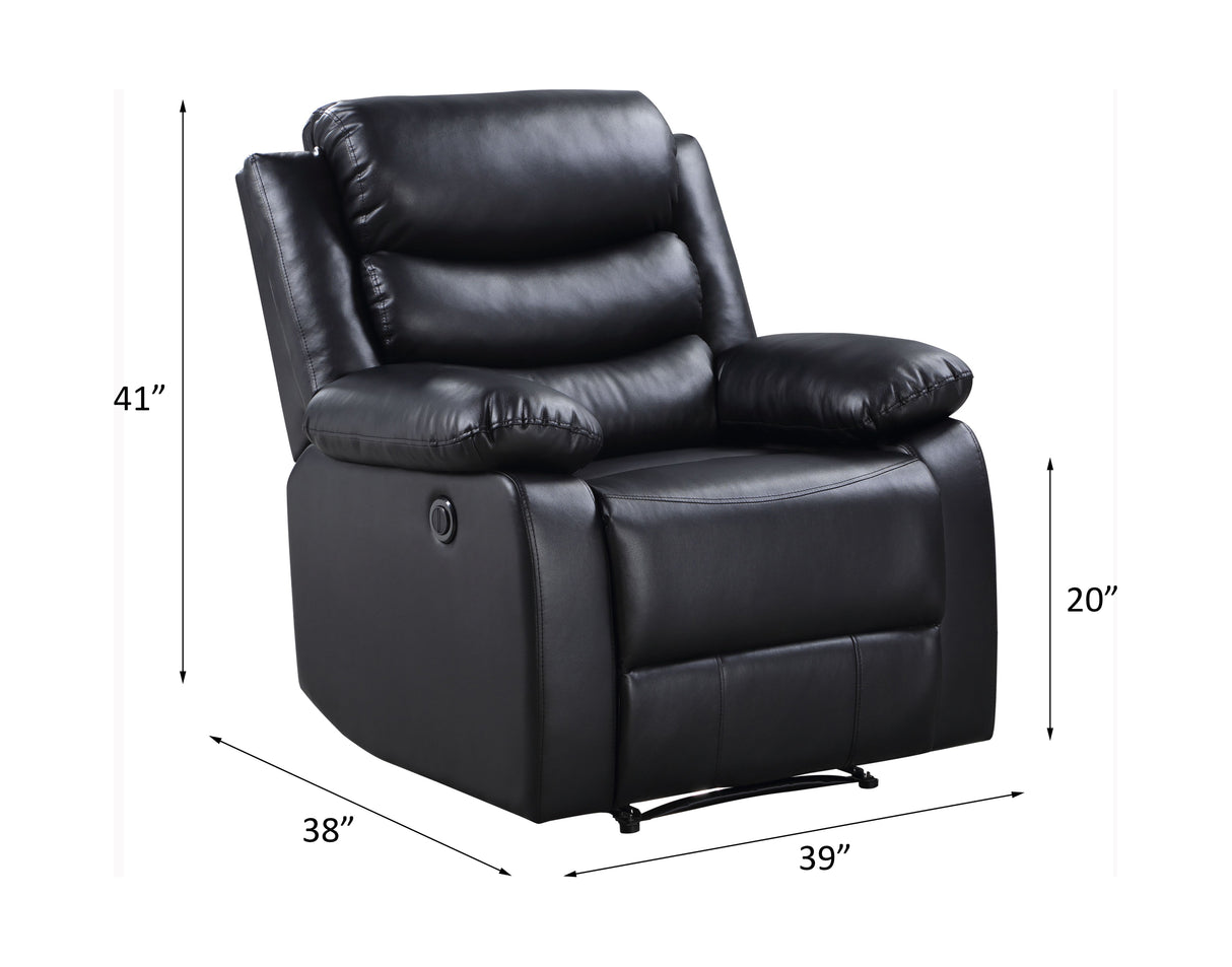 Eilbra Black Synthetic Leather Recliner