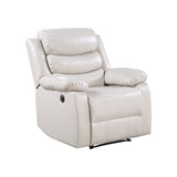 Eilbra Beige Synthetic Leather Recliner