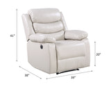 Eilbra Beige Synthetic Leather Recliner