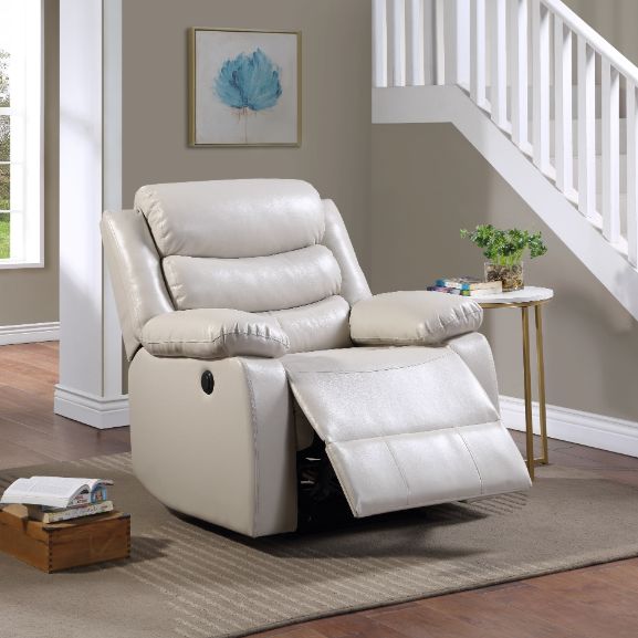 Eilbra Beige Synthetic Leather Recliner