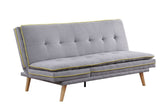 Savilla Gray Linen & Oak Finish Futon