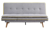 Savilla Gray Linen & Oak Finish Futon