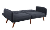 Bernstein Gray Linen & Walnut Finish Futon