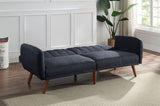 Bernstein Gray Linen & Walnut Finish Futon