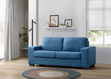 Zoilos Blue Fabric Futon